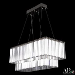 Подвесная люстра светодиодная APL LED Sicilia SH11.74.C.Gd.4000 (220V, хрусталь, на тросе)
