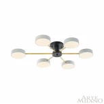 Потолочная люстра на штанге Arte Milano Ferrara 252006/6 Bk/Wh (LED, 220V, круглые)