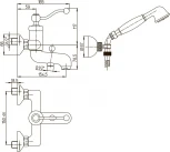 Смеситель Paini Duomo 88CR105KM для ванны с душем