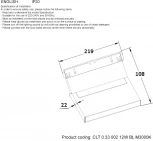 Трековый светильник магнитный Crystal Lux SPACE CLT 0.33 002 12W BL M3000K (LED, 48V)