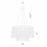 Подвесная люстра Divinare Vetro 7565/01 SP-7