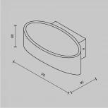 Настенный светильник (бра) Trame 3000К 6Вт IP 20 LED Maytoni Technical C806WL-L5W (220V)
