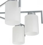 Потолочная люстра на штанге Escada Style 1142/7P Silver 7х60Вт E27, металл/стекло, серебро (220V)