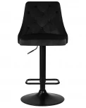 Стул барный DOBRIN JOSEPH BLACK (черный велюр (MJ9-101)) 5021_BlackBase-LM BLACK, цвет сиденья черный (MJ9-101), основания