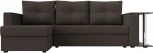 Диван угловой Атланта Лайт левый угол (Коричневый/Рогожка) Лига Диванов арт.121163L