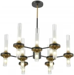 Потолочная люстра на штанге Lumion Tamaresa 8112/18 черный/бронза/прозрачный, металл/стекло G9 18*30W 220V