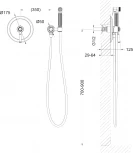 Гигиенический душ Timo Arisa 5309/03SM со смесителем, С ВНУТРЕННЕЙ ЧАСТЬЮ. черный