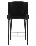 Стул полубарный CHRISTIAN'65 (черные ножки, черный велюр (V108-77))