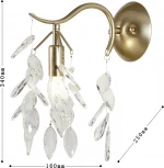 Бра Favourite Brillo 3003-1W (220V, хрусталь, подвески, лепестки, листья, ветки)