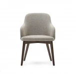 Стул Nelida из коричневой синели с ножками в темной отделке La Forma (ex Julia Grup) арт.181610