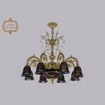 Подвесная люстра с хрустальными подвесками Art Classic 31.14 31.14.8.KR175SP.250IT.G.Sp.Amber.Blue.1B