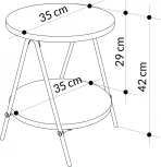 Стол приставной ESSEL SIDE TABLE (Бежевый) LEVE