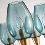 Подвесная дизайнерская люстра Viola 10 синий ImperiumLoft Viola01 (102199-26) (220V, на цепи)