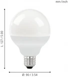 Лампочка светодиодная шар белая E27 12W 1055 lm 3000K Eglo Lm_led_e27 11487