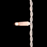 Гирлянда Бахрома 3,2 x 0,9 м Экстра Тепло-Белая с Мерцанием Белого Диода 220В, 168 LED, Провод Белый Каучук, IP65