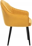 Стул с подлокотниками Вайд, каркас Черный, велюр Горчица 2500000185786 Leset