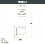 Настенный фонарь уличный Fumagalli Sauro D15.505.000.LXF1R.FRA (220V, круглые, IP55)