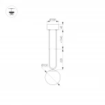 Подвесной светильник LED SP-BEADS-HANG-U-R130-10W Warm3000 (BK-GD, 275 deg, 230V) (Arlight, IP20 Металл, 5 лет) 036527