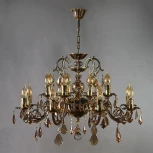 Подвесная люстра Ambiente by Brizzi Alicante 8888/8+8 PB Honey Leaf (220V, на цепи, подсвечник, свеча)