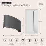 Архитектурная подсветка Maytoni Strato O417WL-L6GR3K (LED, 220V, IP54)