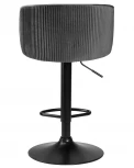 Стул барный DOBRIN DARCY BLACK (серый велюр (1922-19)) 5025_BlackBase-LM BLACK, цвет сиденья серый (1922-19), основания черное