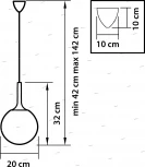 Подвесной светильник Lightstar Globo 813023 (220V, на проводе, шар)