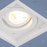 Встраиваемый точечный светильник Elektrostandard 1071 1071/1 MR16 WH белый (220V)