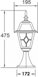 Наземный фонарь Oasis Light FARO 91104 Bl