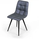 Стул UNO, экокожа серый/ чёрный конус Top Concept UNO 74743