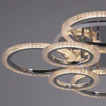 Потолочная люстра светодиодная на штанге с пультом Reluce 09812-3.3-4+4D CR (RGB) (220V)