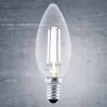 Лампочка светодиодная филаментная E14 4W 220V 350 lm 2700K белое теплое свечение Eglo Lm_led_e14 11496