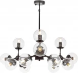 Потолочная люстра на штанге Lumina Deco Zodiak LDP 160-12 BK+PR (220V, на тросе)