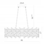 Подвесная люстра Divinare Medea 1684/01 SP-10 (220V, хрусталь, на цепи)