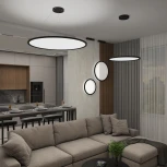 Подвесной горизонтальный светильник со светодиодом Denkirs Veil DK6616-BK