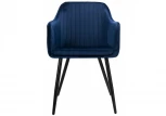 Обеденный стул на металлокаркасе Woodville Slam dark blue 11895