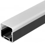 Профиль с экраном LINE-D-3030-2000 SQUARE BLACK+OPAL (Arlight, Алюминий) 055073