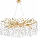 Подвесная люстра хрустальная Arte Milano Milano-1 23110.1000.14.G9.B GD (220V, на тросе)