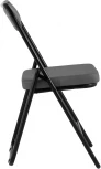 Складной стул Stool Group Джонни экокожа серый каркас черный матовый УТ000035362