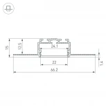 Профиль PLS-LOCK-H15-F-HIDE-2000 (Arlight, Алюминий) 058956