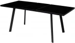 Стол ФИН 120 Черный, стекло/ Черный каркас М-City