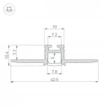 Профиль PIK-F-HIDE-2000 (Алюминий) 030563 Arlight
