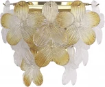 Настенный светильник ST Luce Tender SL6240.201.02 золотистый/Прозрачный, январный E14 2*60W (220V, цветы)