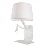 Бра с полкой на гибкой ножке для чтения Omnilux Talocci OML-62801-02 (220V, выключатель)