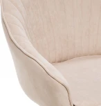 Стул с подлокотниками Вайд, каркас Белый, велюр Бежевый 2500000185700 Leset