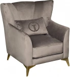 Кресло Garda Decor SIENA-К-2K-СЕРЫЙ-Триум17 (Золото/Серый)