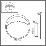 Настенный светильник светодиодный Odeon Light Valley 4359/9WL белый/мрамор/металл IP20 LED 9W 262Лм 3000K 220V (круглые)