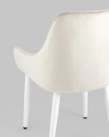 Стул Stool Group Диана велюр кремовый ножки белые УТ000031292