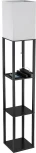 Торшер Escada Stable 1х60Вт Е27, дерево/ткань, чёрный/белый