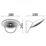 Настенный светильник уличный Oasis Light Sidney W1896-3K