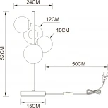 Настольная лампа Arte Lamp Gemini A2243LT-4PB (220V, выключатель, шарики)